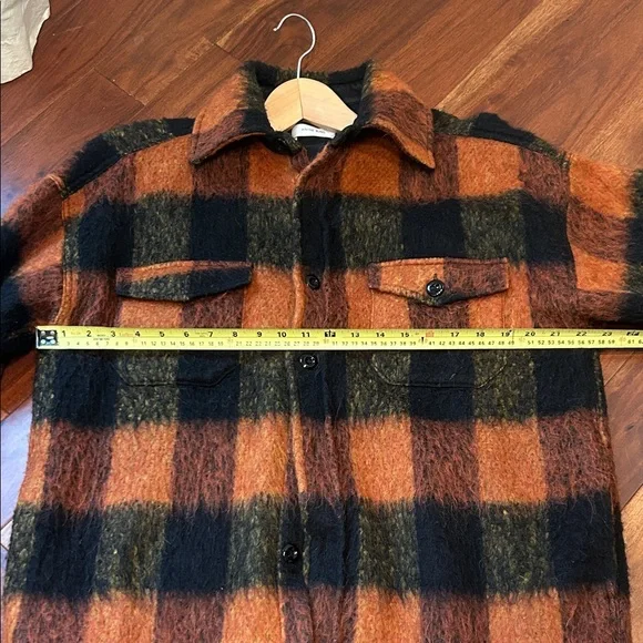Anine Bing Orange and Black Plaid Jacket - Picture 8 of 11
